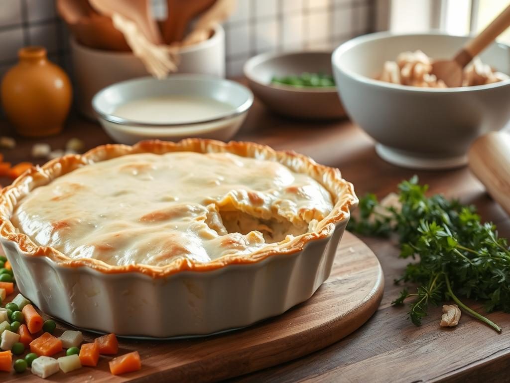 Homemade Creamy Chicken Pot Pie Casserole