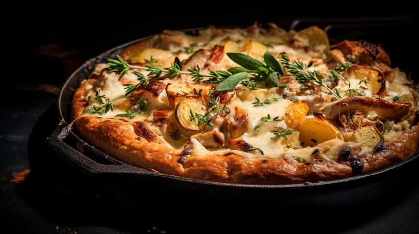 chicken pot pie pizza crust casserole