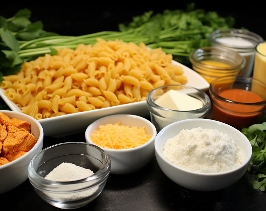 ingredients for buffalo chicken pasta